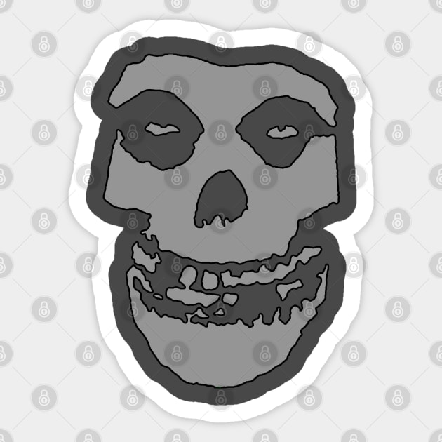 Crimson Ghost - Gray Solid Sticker by Controlled Chaos